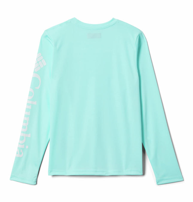 Columbia Sportswear Boy's Terminal Tackle Long Sleeve Tee, Gulf Stream, XX-Small
