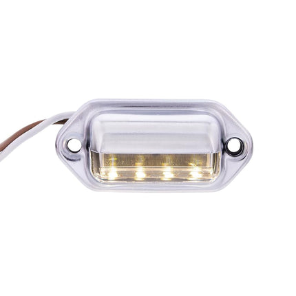 United Pacific 39930 Luz utilitaria/de matrícula cromada con 4 LED blancos