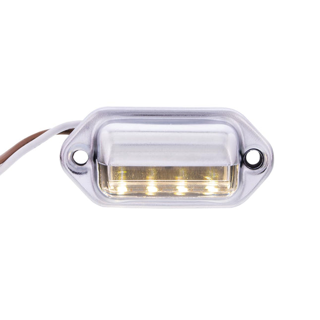 United Pacific 39930 Chrome 4 White LED Utility/License Light