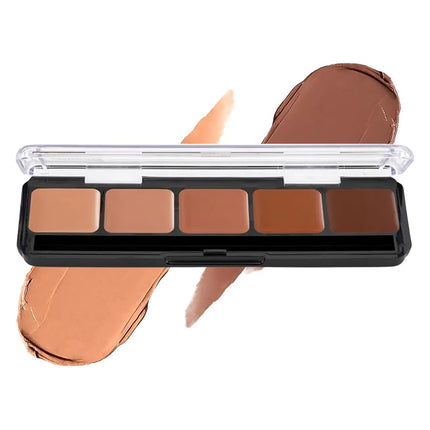 Graftobian Warm #2 | Ultra HD Foundation Palette - Glamour Crème | 30252 | High Definition Crème Makeup Foundation Palette | 5 Well | Cruelty Free