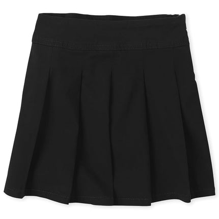The Children's Place Falda pantalón plisada para niña, negro liso, 16