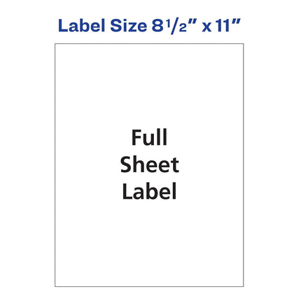 Self-Adhesive Full-Sheet Shipping Labels for Copiers, 8-1/2 x 11, White, 100/Box