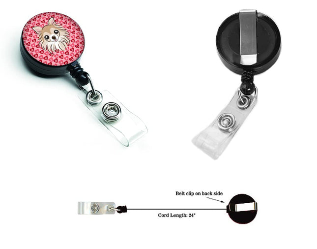 Caroline's Treasures BB5321BR Chihuahua Retractable Badge Reel, Belt Clip, Multicolor
