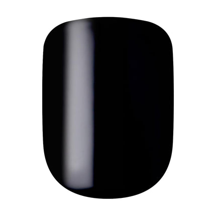 KISS imPRESS Color Gel Nail Kit, All Black, with PureFit Technology, Polish-Free Colour Mani, Includes Prep Pad, Mini File, Cuticle Stick, and 30 Fake Nails