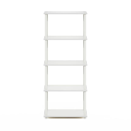 Furinno TURN-N-TUBE 5-Tier Tool-Free Corner Shelf, White