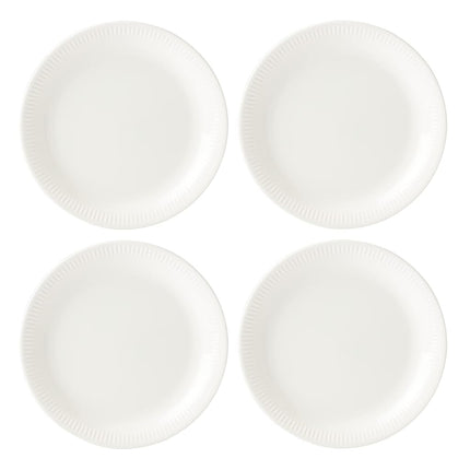 Lenox White Profile Porcelain 4-Piece Dinner Plate