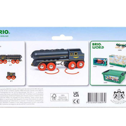 BRIO World Speedy Bullet Engine Train Toy For Kids Age 3 Years Up - Railway Accessories and Add Ons