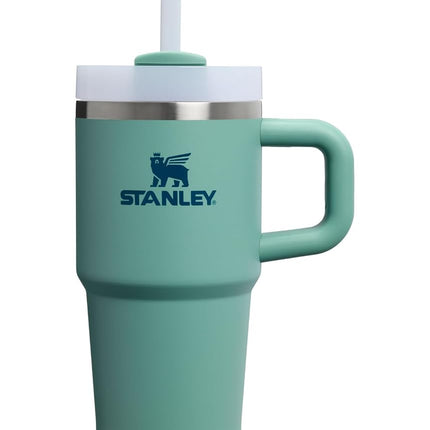 Vaso STANLEY Quencher H2.0 con asa y pajita 591 ml | Tapa Flowstate de 3 posiciones | Compatible con portavasos para viajes | Vaso de acero inoxidable aislado | Sin BPA | Verde primavera