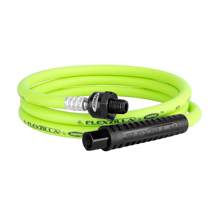 Flexzilla HFZ1405YW2B Whip Air Hose 5 Feet | 1/4” Hose I.D. & 1/2" Fittings | Extreme All Weather Flexibility | Heavy-Duty & Lightweight Construction