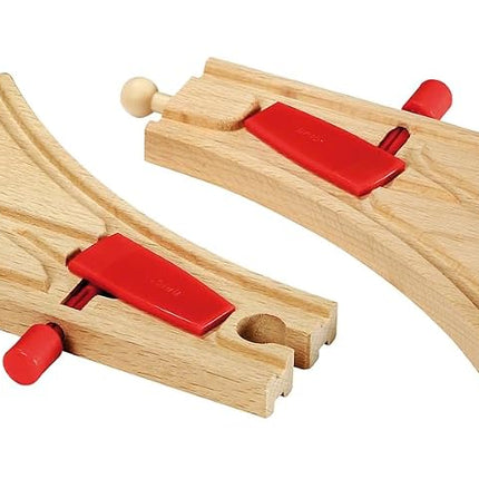BRIO 33344 Mechanical Switches Wooden Train Track 
