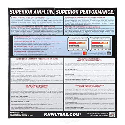 K and N E-1420 Washable and Reusable Car Air Filter