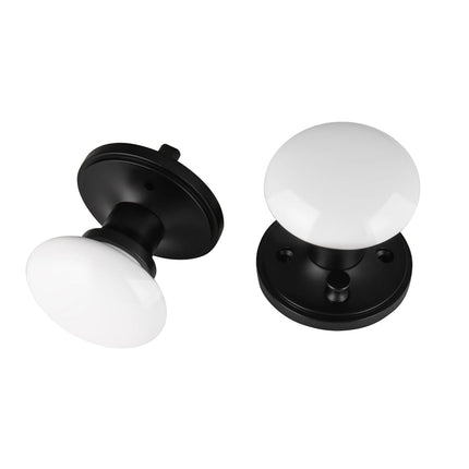 NCL White Door Knobs, Keyless Door Handles, Porcel