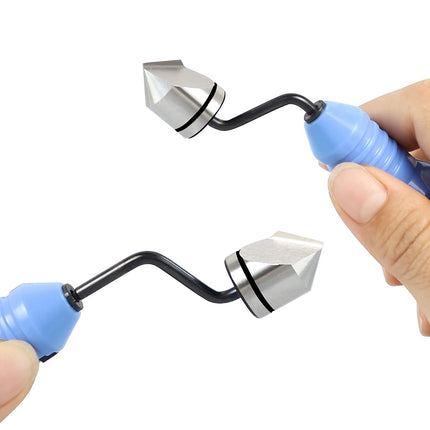 Askwhy Deburring Countersink Tool Set, RD16.5-BC1651 Countersink Hand Reamer, Great Burr Remover Hand Tool for Wood, Plastic, Aluminum, Copper and Steel (Countersink Blade Only)