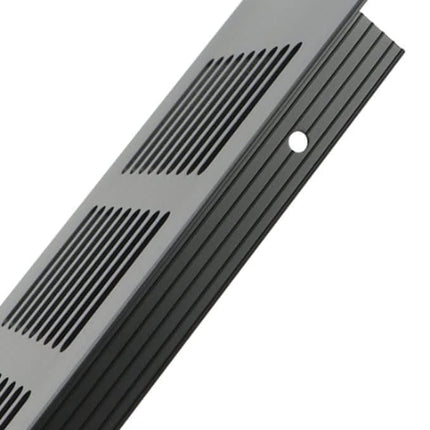 2 Pcs Black Air Vent Grille Cover 600mm x 80mm Aluminum Alloy Kitchen Air Vent Cover Cupboard Vents 24 x 3 Inch Fridge Vent Louvred Wall Vent Grille Ventilation Cover