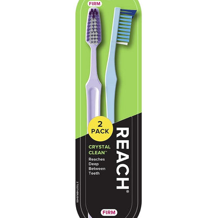 Reach Crystal Clean Firm Adult Toothbrush, 1 Each, Colors May Vary, 6 Piece