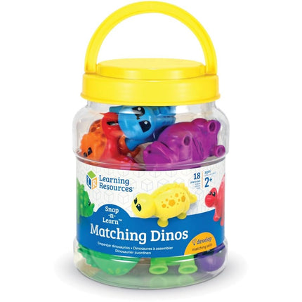 Learning Resources Snap-n-Learn Matching Dinos, Ages 18+ Months, Toddler Dinosaur Toy, Colour & Shape Sorter, Develops Fine Motor Skills