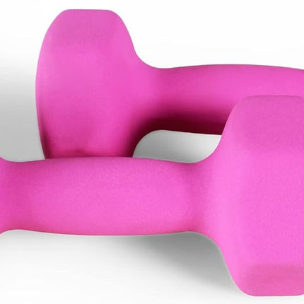 Fitvids Neoprene Dumbbell Hand Weights, Anti-Slip, Anti-roll, Hex Shape Colorful, 8-Pound, Pair