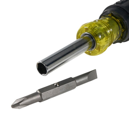 Klein Tools 32476 5-in-1 Multi-Bit Screwdriver/Nut Driver with 2 Slotted, 2 Philips, and 1 Nut Driver Tip