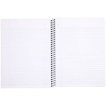 Cuaderno espiral Mead, 1 materia, a rayas universitarias, 70 hojas, 10-1/2" x 7-1/2", Shape It Up, morado, verde azulado, rosa, paquete de 3 (38191)