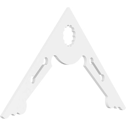 Ekena GPP048X028X100CEN Gable Pediment, Primed, 48" W x 28" H x 1" P (14/12)