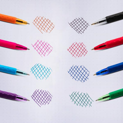 Pentel Mini Ballpoint Pen, Medium, Rubber Grip, Nonrefillable, Assorted (PENBK91MNBP8M) Category: Ballpoint Stick Pens
