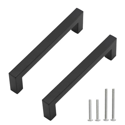 Redunest Matte Black Square Cabinet Pulls, 10 Pack