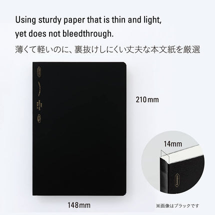 Nitoms S4148 STALOGY Notebook, A5, Dot Squared, 365 Days Notebook, Red