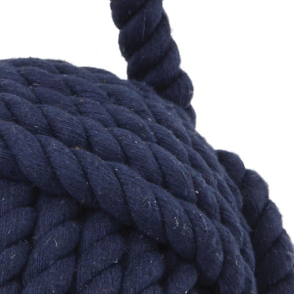 Creative Co-Op Knot Cotton Door Stop Nautical Rope, Navy Blue