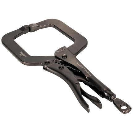 Klein Tools 38631 C-Clamp Locking Pliers with Standard Jaws, Intuitive Thumb Knob, Adjustable Clamp for Home, Shop, Woodworking, 9-Inch