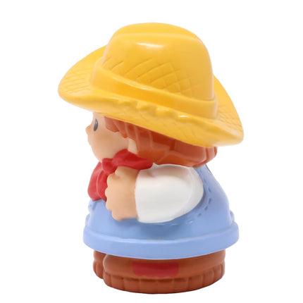 Fisher-Price Replacement Part for Collectible Little People Animal Sounds Farm Playset 72791 - Replacement Farmer Jed Figure Overalls Straw Hat
