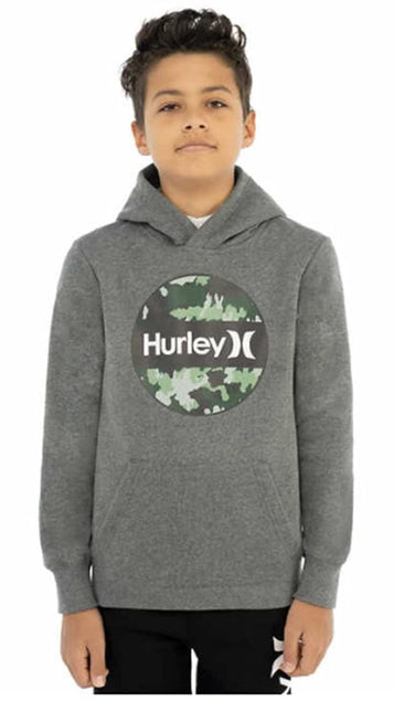 Hurley Boys Graphic Pullover Hoodie, Dark Beetroot Heather, Small