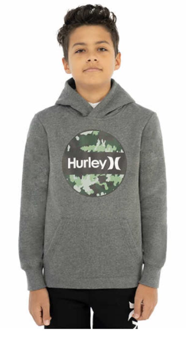 Hurley Boys Graphic Pullover Hoodie, Dark Beetroot