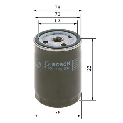 Bosch P3033 - Oil Filter Car