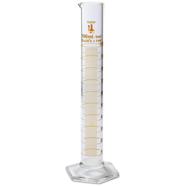 213I12 Karter Scientific 100ml Glass Graduated Cyl