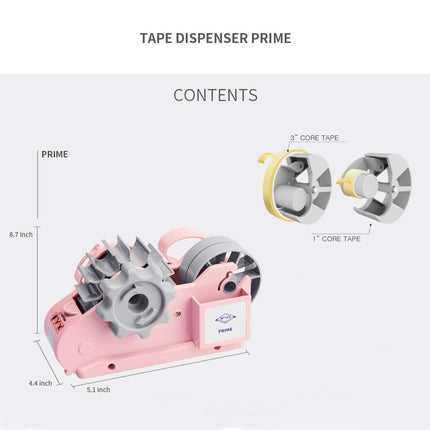 MoTEX Heat Tape Dispenser for Sublimation - 1" & 3" Core Multiple Roll Pre-Cut Dispenser, Heat Resistant for Press & Mug Machine (Light Pink, Tapes Not Included)