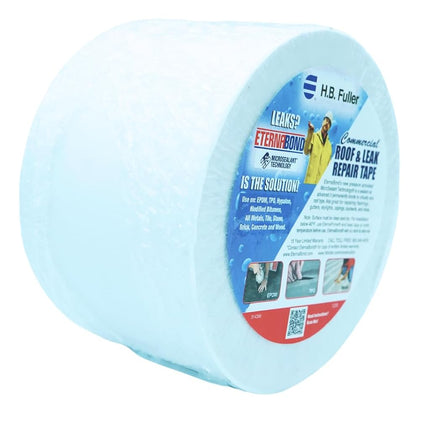 EternaBond RoofSeal White 4" x50' MicroSealant UV Stable Roof Seam Repair Tape | 35 mil Total Thickness | EB-RW040-50R - One-Step Durable, Waterproof and Airtight Repair