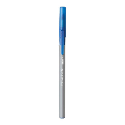 BIC Round Stic Grip Xtra Comfort Ballpoint Pen, Medium Point (1.2mm), Blue, 8-Count