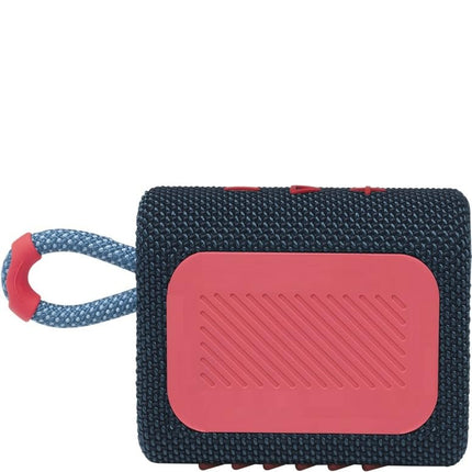 Altavoz JBL Go 3, Altavoz Bluetooth portátil impermeable IP67 a prueba de polvo para exteriores (azul y rosa)