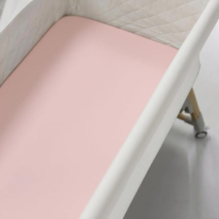 TL Care 100% Natural Cotton Value Jersey Knit Fitted Cradle Sheet, Pink, Soft Breathable, for Girls