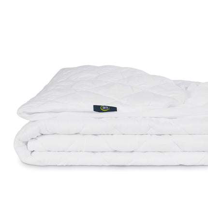 Serta Simply Clean Triple Action Mattress Pad, Waterproof Mattress Pad, Ultra Soft and Stain-Resistant Mattress Pad, Machine Washable, Queen, White