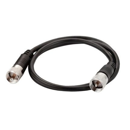 RFAdapter CB Coax Cable, RG8x Coaxial Cable 3ft, UHF PL259 Male to Male Low Loss CB Antenna Cables, 50 Ohm for HAM Radio, Antenna Analyzer, Dummy Load, SWR Meter