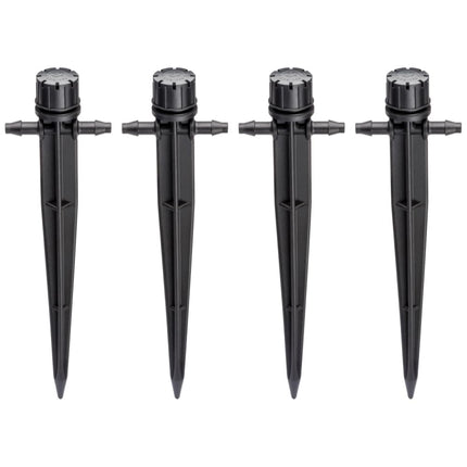 Rain Bird ILB4PKSX Drip Irrigation Pressure Compensating In-Line Bubbler on Stake, 360° Full Circle Pattern, 4-Pack