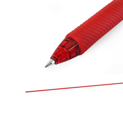 Pentel Energel-BL107-BX Tip Retractable Pen, 0.7 mm - Red (Pack of 12)