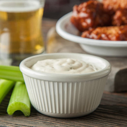 Carlisle FoodService Products Plastic Ramekins, Sauce Bowl for Catering, Kitchen, Restaurant, 4 Ounces, Bone, (Pack of 48)