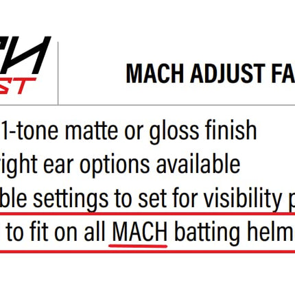 Rawlings | MACH Adjust Extension Piece | Adjustable Face Guard | Matte Burnt Orange | Left-Handed Batter