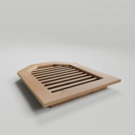 Ekena Millwork GVWOT12X2201SFUWR Smooth Western Red Cedar Vent, 12"W x 22"H (17"W x 27"H Frame Size), Unfinished