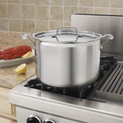CUISINART MCP66-28N MultiClad Pro Stainless 12-Quart Stockpot with Cover, Silver