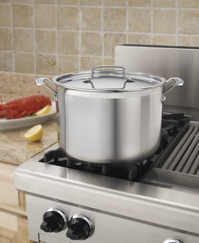 CUISINART MCP66-28N MultiClad Pro Stainless 12-Quart Stockpot with Cover, Silver