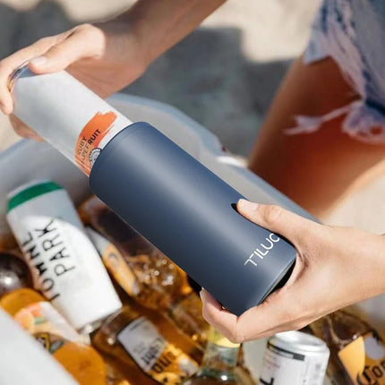 TILUCK Skinny Can Cooler, Stainless Steel Insulated Slim Cans, 12 oz