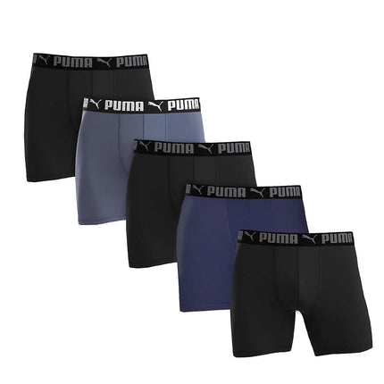 Puma Mens Sport Strech Boxer Briefs, Multicolor, L